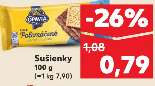 Opavia sušienky Polomáčené