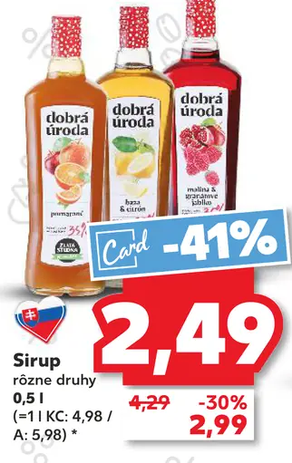 Dobrá úroda sirup