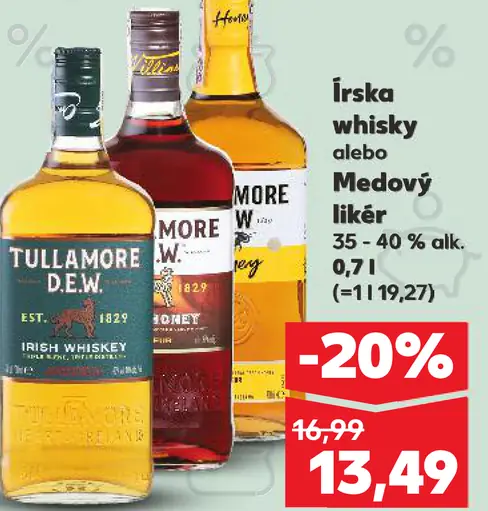 Írska whisky alebo Medový likér