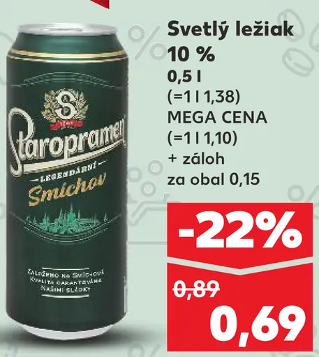 Svetlý ležiak plechovka