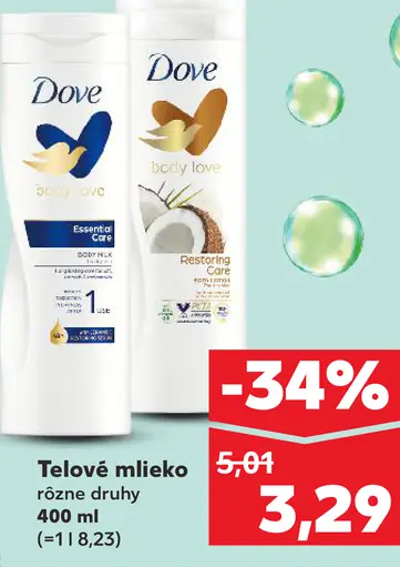 Dove Telové mlieko