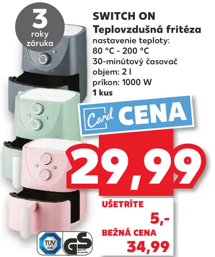 SWITCH ON Teplovzdušná fritéza