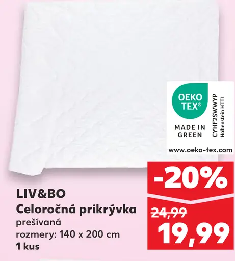 LIV&BO Celoročná prikrývka