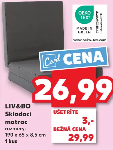 LIV&BO Skladací matrac