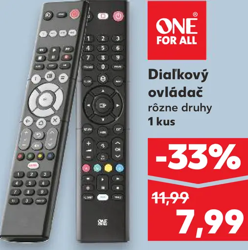 ONE FOR ALL Diaľkový ovládač