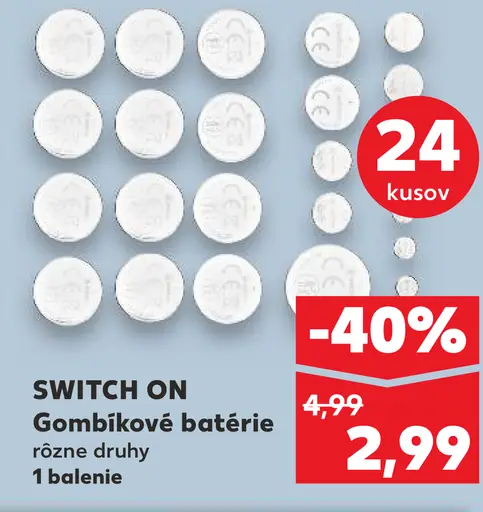 Switch On Gombíkové batérie