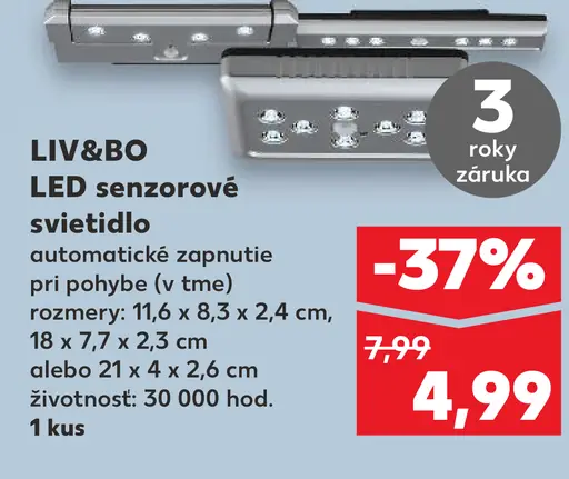 LIV&BO LED senzorové svietidlo rôzne druhy