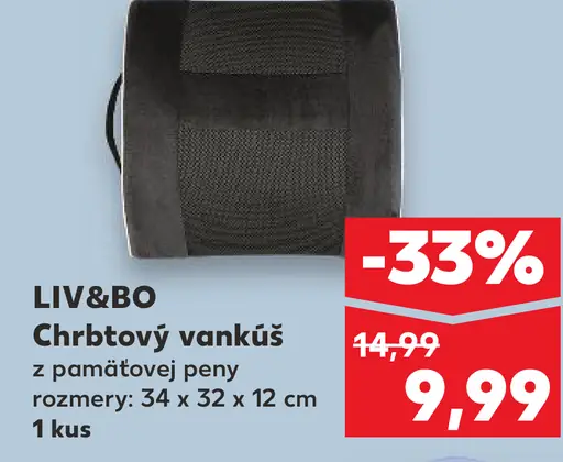 LIV&BÖ Chrbátový vankúš