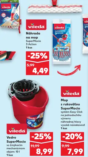 Vileda Mokro na mop SuperMocio 3 Action