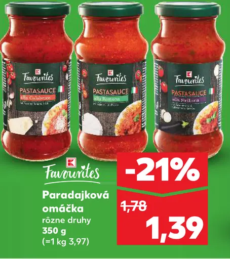 Favorites Paradajková omáčka
