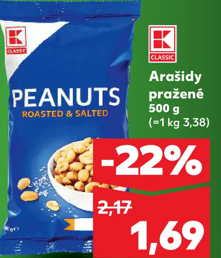 K-Classic Arašidy pražené