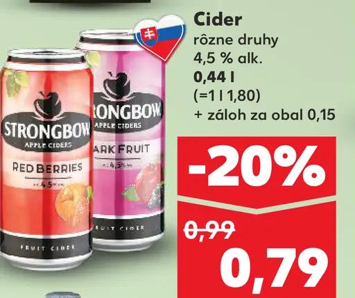 Strongbow cider plechovka