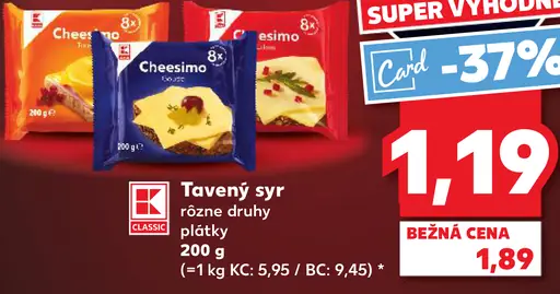 Garmo Tavený syr plátky