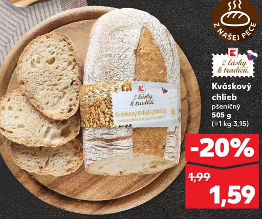 Kváskový chlieb pšeničný