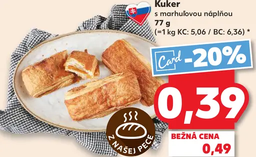 Kuker s marhulovou náplňou