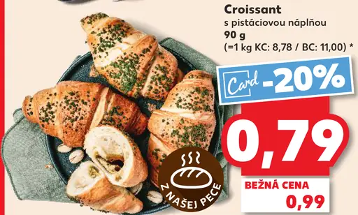 Croissant s pistáciovou náplňou