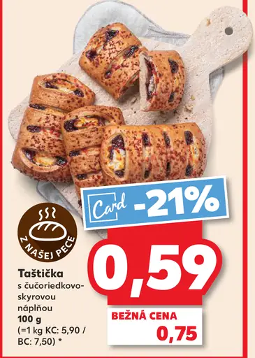 Taštička s čučoriedkovo-syrovou náplňou