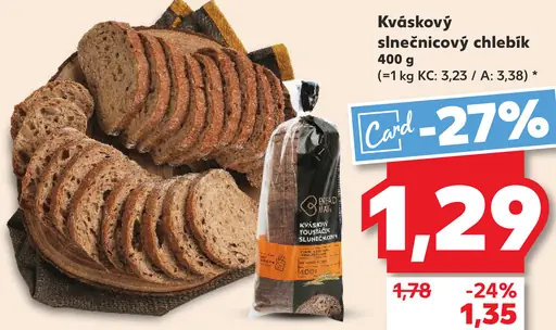 Kváskový slnečnicový chlebík