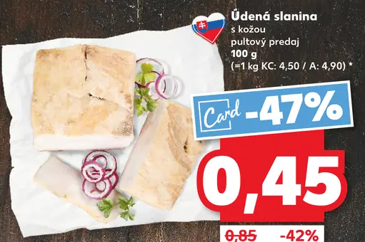 Údená slanina s kožou