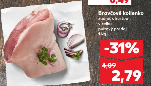 Bravčové kolienko zadné, s kosťou