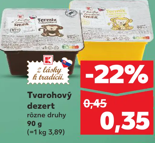 Termix tvarohový dezert
