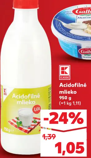 Klasik acidofilné mlieko
