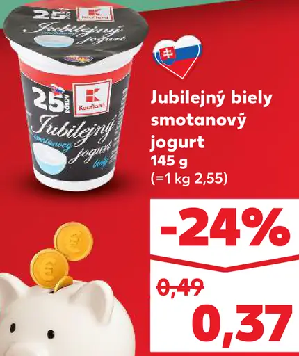 Milsy jubilejný biely smotanový jogurt