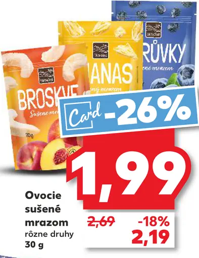 Sušené ovocie mrazom