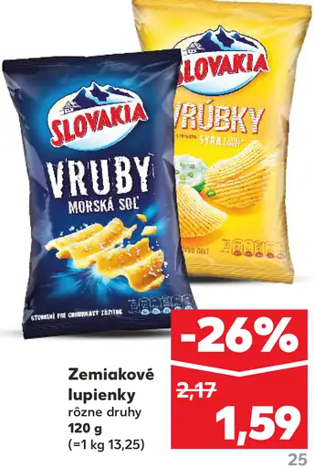 Slovakia zemiakové lupienky solené
