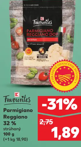 Parmigiano Reggiano Strúhaný syr