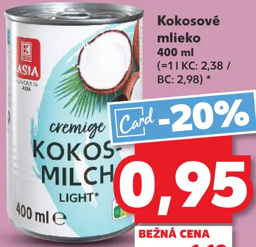 Asia Kokosové mlieko