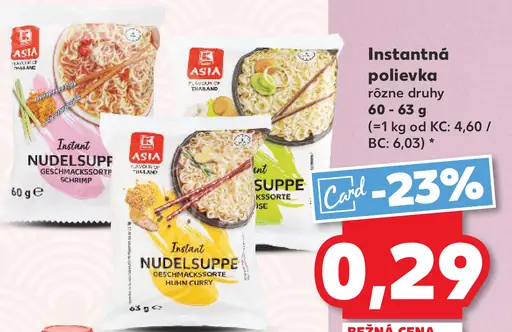 Asia Instantná polievka
