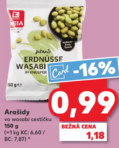 K-Classic Arašidy vo wasabi cestíčku