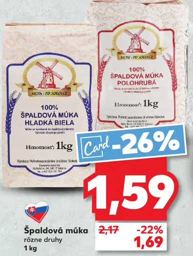 Mlýn Pohronský Špaldová múka