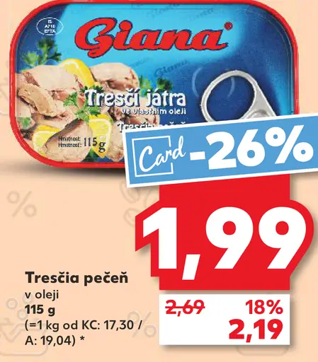 Giana tresčia pečeň