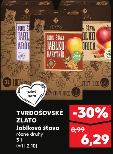 TVRDOŠOVSKÉ ZLATO Jablková šťava