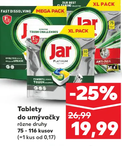 Jar Tablety do umývačky