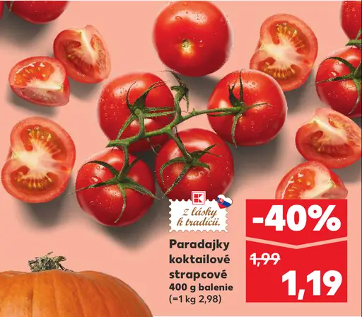 Paradajky koktailové strapcové