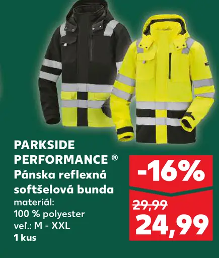 PARKSIDE PERFORMANCE Pánska reflexná softšelová bunda