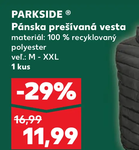 PARKSIDE Pánska prešívaná vesta