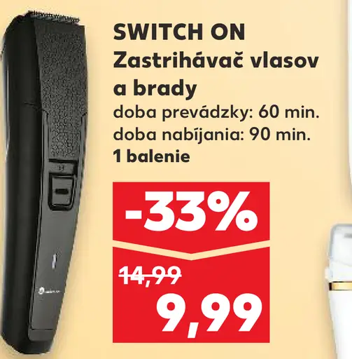 SWITCH ON Zastrihávač vlasov a brady