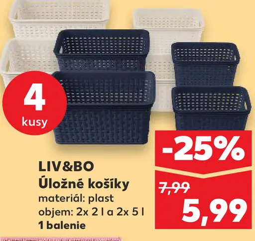 LIV&BO Úložné košíky