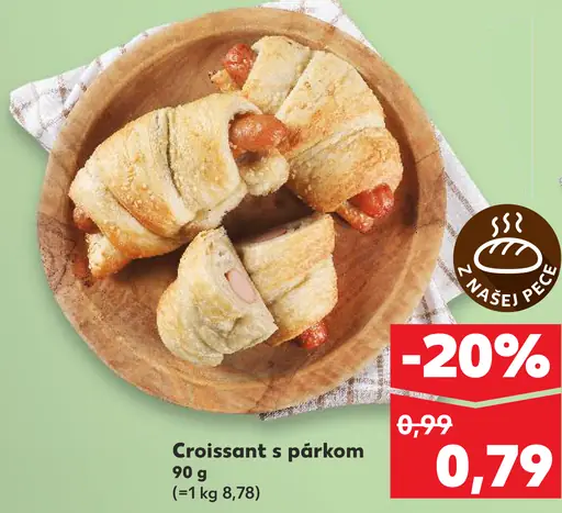 Croissant s párkom