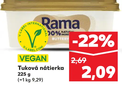 Vegan Tuková nátierka