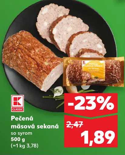K-Classic Pečená mäsová sekaná so syrom