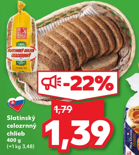 K-Classic Slatinský celozrnný chlieb