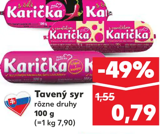 Karička črievko Tavený syr