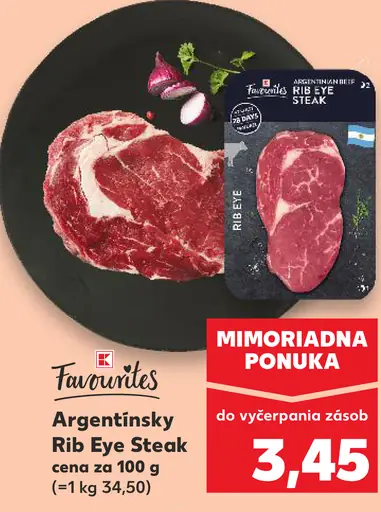 Favourites Argentínsky Rib Eye Steak