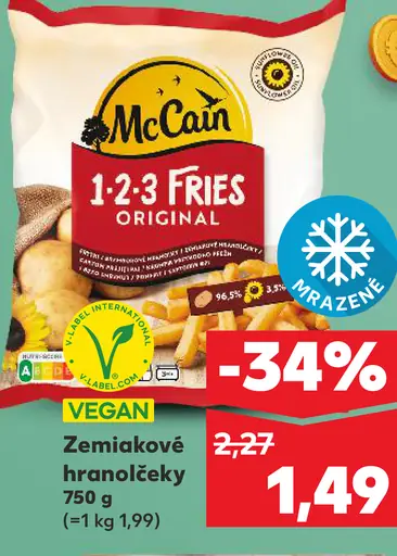 McCain Zemiakové hranolčeky