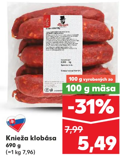 Slovenská mäsovýroba Knieža klobása